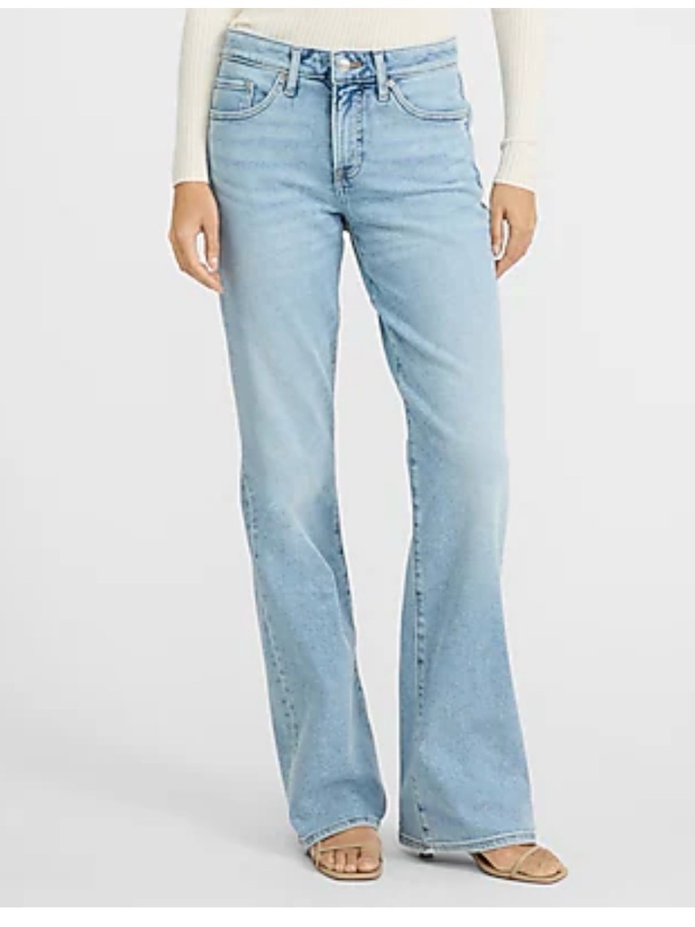 Light Blue Women's High-Rise Flare Jeans